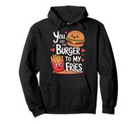 Bonito diseño de Comida de You Are The Burger To My Fries Sudadera con Capucha