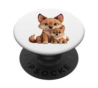 Bonito diseño de Corgi para mamá y Cachorro Amante de los Perros PopSockets PopGrip Adhesivo