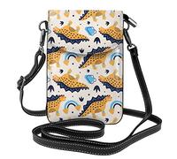 Bonito diseño de dinosaurio, bandolera para teléfono móvil, bolso cruzado de Pu para mujer, bandolera pequeña, cartera, bolso de hombro