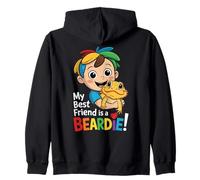 Bonito diseño de dragón barbudo para los amantes de los lagartos Sudadera con Capucha