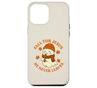 Bonito diseño de Fantasma otoñal de Fall for Jesus He Never Leaves Carcasa para iPhone 12 Pro MAX