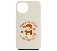 Bonito diseño de Fantasma otoñal de Fall for Jesus He Never Leaves Carcasa para iPhone 13