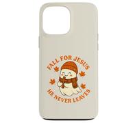 Bonito diseño de Fantasma otoñal de Fall for Jesus He Never Leaves Carcasa para iPhone 13 Pro MAX