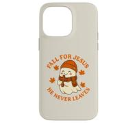 Bonito diseño de Fantasma otoñal de Fall for Jesus He Never Leaves Carcasa para iPhone 14 Pro MAX