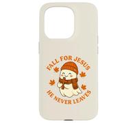 Bonito diseño de Fantasma otoñal de Fall for Jesus He Never Leaves Carcasa para iPhone 15 Pro