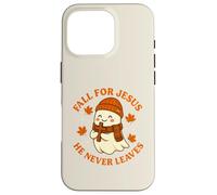 Bonito diseño de Fantasma otoñal de Fall for Jesus He Never Leaves Carcasa para iPhone 16 Pro