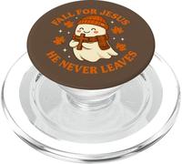 Bonito diseño de Fantasma otoñal de Fall for Jesus He Never Leaves PopSockets PopGrip para MagSafe