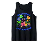 Bonito diseño de Flor de Rana Que florece Donde estás plantado Camiseta sin Mangas