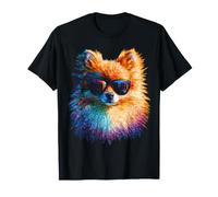 Bonito diseño de Gafas de Sol de Perro Pomerania Camiseta