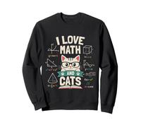 Bonito diseño de I Love Math and Cats Sudadera