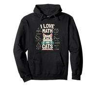 Bonito diseño de I Love Math and Cats Sudadera con Capucha
