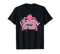 Bonito diseño de lápiz Apple de duodécimo grado Camiseta