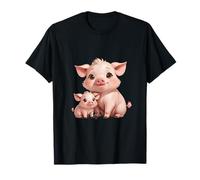 Bonito diseño de mamá cerdita y Cerdito bebé Camiseta