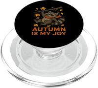 Bonito diseño de Mapache Autumn Is My Joy PopSockets PopGrip para MagSafe