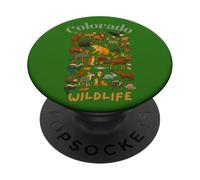 Bonito diseño de Naturaleza montañosa con Animales Salvajes de Colorado PopSockets PopGrip Adhesivo