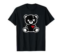Bonito diseño de Oso de Peluche Negro Roto Camiseta