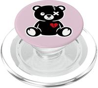 Bonito diseño de Oso de Peluche Negro Roto PopSockets PopGrip para MagSafe
