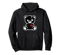 Bonito diseño de Oso de Peluche Negro Roto Sudadera con Capucha