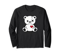 Bonito diseño de Oso de Peluche Roto Manga Larga