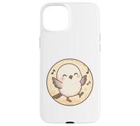 Bonito diseño de pájaro Shima Enaga Japanese Snow Fairy Carcasa para iPhone 15 Plus