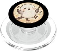 Bonito diseño de pájaro Shima Enaga Japanese Snow Fairy PopSockets PopGrip para MagSafe