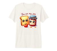 Bonito diseño de Pareja Dulce de Manzana de Mermelada de Tostada Camiseta Premium