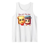 Bonito diseño de Pareja Dulce de Manzana de Mermelada de Tostada Camiseta sin Mangas