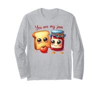 Bonito diseño de Pareja Dulce de Manzana de Mermelada de Tostada Manga Larga