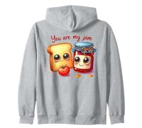 Bonito diseño de Pareja Dulce de Manzana de Mermelada de Tostada Sudadera con Capucha