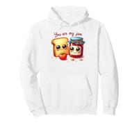 Bonito diseño de Pareja Dulce de Manzana de Mermelada de Tostada Sudadera con Capucha