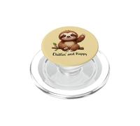 Bonito diseño de Perezoso Perezoso, Divertido y Divertido, de Chillin' and Happy PopSockets PopGrip para MagSafe