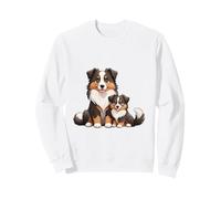 Bonito diseño de Perro Pastor Australiano y Cachorro Sudadera