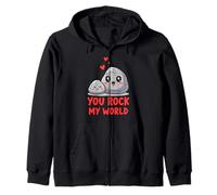 Bonito diseño de Piedra You Rock My World Sudadera con Capucha