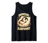 Bonito diseño de pingüino Durmiente Acogedor y Divertido para Dormir Camiseta sin Mangas