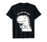 Bonito diseño de San Valentín para niños de Tiny Arms Big Heart Dino Camiseta