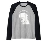 Bonito diseño de San Valentín para niños de Tiny Arms Big Heart Dino Camiseta Manga Raglan