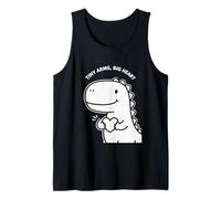 Bonito diseño de San Valentín para niños de Tiny Arms Big Heart Dino Camiseta sin Mangas