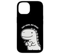 Bonito diseño de San Valentín para niños de Tiny Arms Big Heart Dino Carcasa para iPhone 14