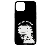 Bonito diseño de San Valentín para niños de Tiny Arms Big Heart Dino Carcasa para iPhone 15 Plus