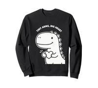 Bonito diseño de San Valentín para niños de Tiny Arms Big Heart Dino Sudadera