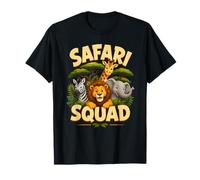 Bonito diseño de tripulación de Safari Squad Zoo Jungle Animals Camiseta