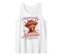 Bonito diseño de Vaca de Las Tierras Altas esponjosas Camiseta sin Mangas