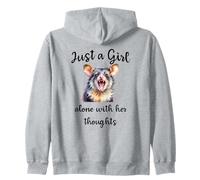 Bonito diseño de zarigüeya, solo una chica sola con sus pensamientos Sudadera con Capucha