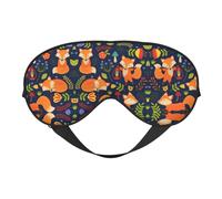 Bonito diseño de zorro con estampado de flores, para hombres y mujeres, avión de viaje, siesta, noche