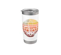 Bonito diseño retro vintage de lirios Scout Vaso térmico de acero inoxidable de doble pared