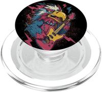 Bonito Disfraz de águila Musical de Dibujos Animados con Guitarra para fanáticos del Punk PopSockets PopGrip para MagSafe