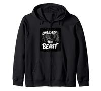 Bonito disfraz de bestia para los amantes de los monstruos y desata Sudadera con Capucha