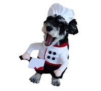 Bonito disfraz de chef para perros, tela suave y lavable para perros pequeños y grandes, disfraz de chef lavable para mascotas