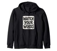 Bonito Disfraz de declaración de Watch Your Words para niños y niñas Sudadera con Capucha