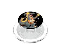 Bonito Disfraz de Dinosaurio Rockstar para Llamas y Guitarra eléctrica PopSockets PopGrip para MagSafe